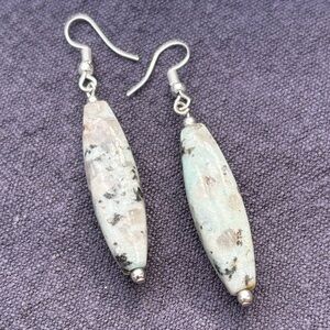 Kiwi Jasper Stone Dangle Earrings